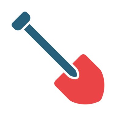 Kişisel ve ticari kullanım için Kürek Vektörü Kabartma İki Renk Simgesi