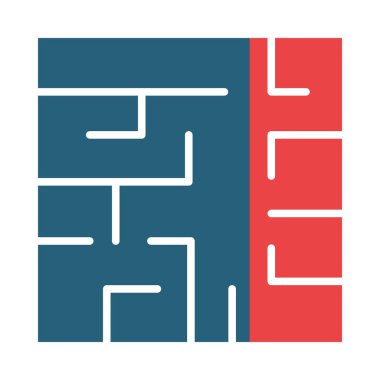 Kişisel ve Ticari Kullanım İçin Tahliye Planı Vektör Sembolü İki Renk Simgesi