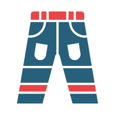 Kişisel ve ticari kullanım için Pantolon Vektörü Sembolü İki Renk Simgesi