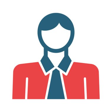 Kişisel ve ticari kullanım için Ofis İşçisi Vektör Sembolü İki Renk Simgesi