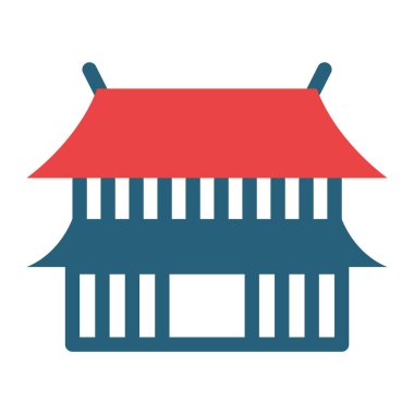 Kişisel ve ticari kullanım için Yüksek Uyum Vektör Kabartma Salonu İki Renk Simgesi