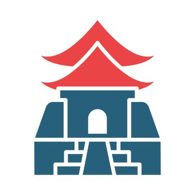 Anma Salonu Vektör Sembolü Kişisel ve Ticari Kullanım İçin İki Renk Simgesi