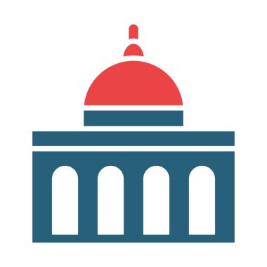 Kaya Vektörü Sembolünün Kubbesi Kişisel ve Ticari Kullanım İçin İki Renk Simgesi