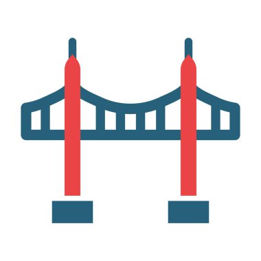 Vincent Thomas Köprüsü Vektör Sembolü Kişisel ve Ticari Kullanım İçin İki Renk Simgesi