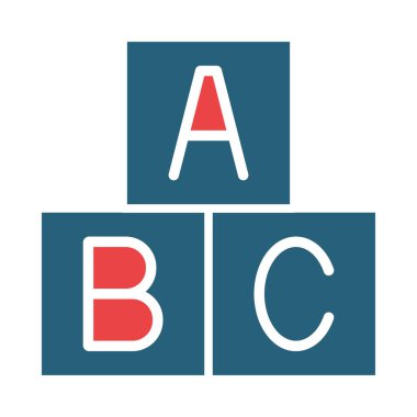 Kişisel ve Ticari Kullanım İçin Blok Vektör Sembolü İki Renk Simgesi