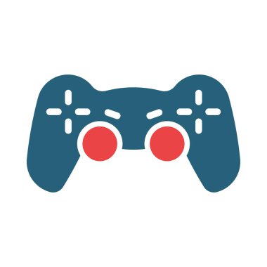 Kişisel ve ticari kullanım için Gamepad Vektör Sembolü İki Renk Simgesi