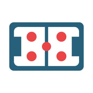 Kişisel ve ticari kullanım için Hava Hokeyi Vektörü Sembolü İki Renk Simgesi