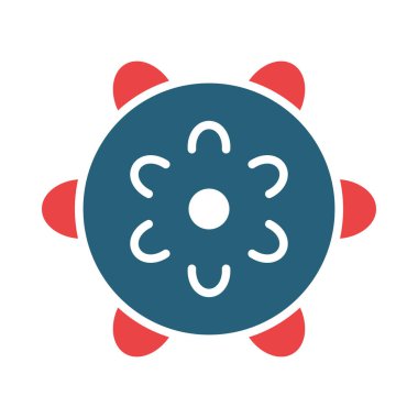 Kişisel ve ticari kullanım için Masaj Topu Vektörü Kabartması İki Renk Simgesi