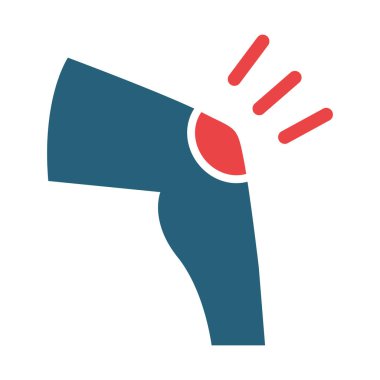 Kişisel ve ticari kullanım için Diz Vektörü Sembolü İki Renk Simgesi