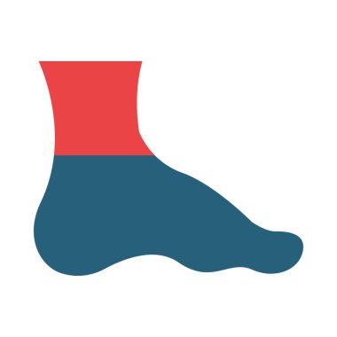 Kişisel ve ticari kullanım için Foot Vector Glyph İki Renk Simgesi
