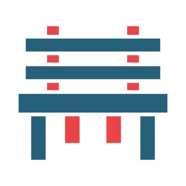 Kişisel ve ticari kullanım için yedek vektör sembolü iki renk simgesi