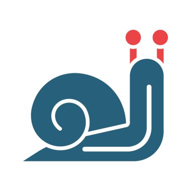 Kişisel ve ticari kullanım için Salyangoz Vektörü Sembolü İki Renk Simgesi