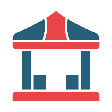 Kişisel ve ticari kullanım için Gazebo Vektör Sembolü İki Renk Simgesi