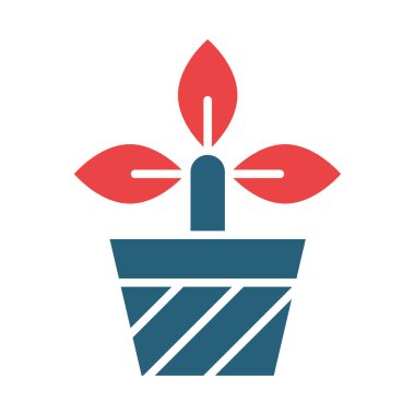 Kişisel ve ticari kullanım için Çiçek Vektörü Sembolü İki Renk Simgesi