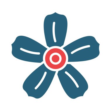 Kişisel ve ticari kullanım için Çiçek Vektörü Sembolü İki Renk Simgesi