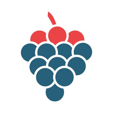 Kişisel ve ticari kullanım için Üzüm Vektörü Sembolü İki Renk Simgesi