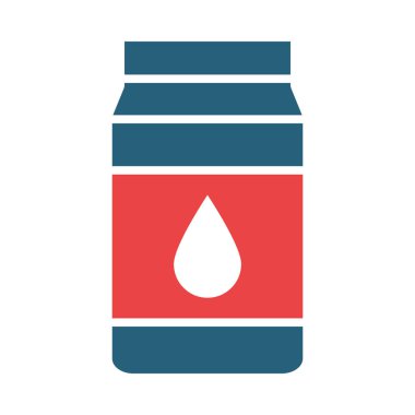 Kişisel ve ticari kullanım için Süt Vektörü Sembolü İki Renk Simgesi