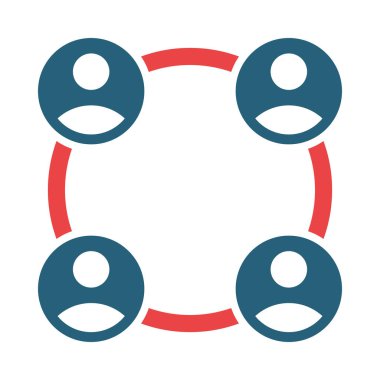 Kişisel ve Ticari Kullanım İçin İşbirliği Vektörü Glyph İki Renk Simgesi