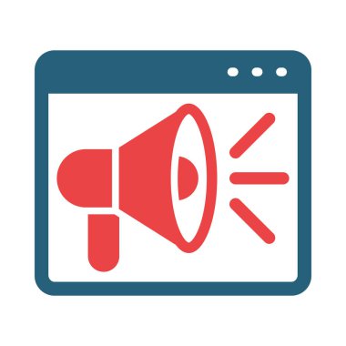 Kişisel ve ticari kullanım için Tanıtım Vektörü Glyph İki Renk Simgesi