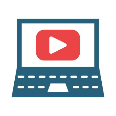 Kişisel ve ticari kullanım için Youtube Vektör Sembolü İki Renk Simgesi