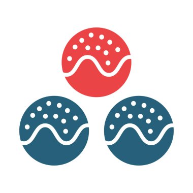 Kişisel ve ticari kullanım için Takoyaki Vektör Sembolü İki Renk Simgesi