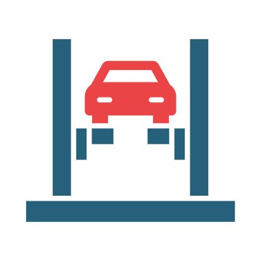 Kişisel ve ticari kullanım için Araba Kaldırma Vektörü Sembolü İki Renk Simgesi