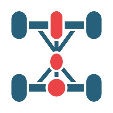 Kişisel ve Ticari Kullanım İçin Chassic Vektör Sembolü İki Renk Simgesi