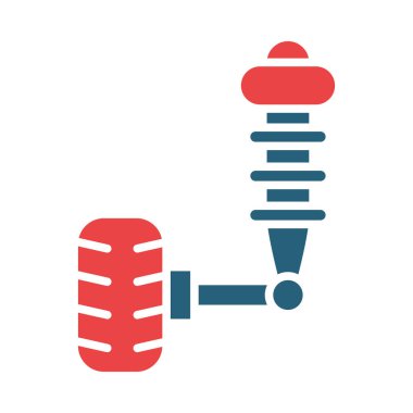 Kişisel ve Ticari Kullanım İçin Askıya Alma Vektörü İki Renk Simgesi