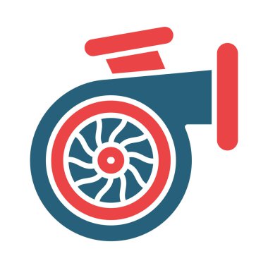 Kişisel ve ticari kullanım için Turbo Vektör Sembolü İki Renk Simgesi