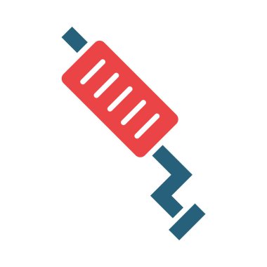 Kişisel ve ticari kullanım için Egzoz Vektörü Sembolü İki Renk Simgesi