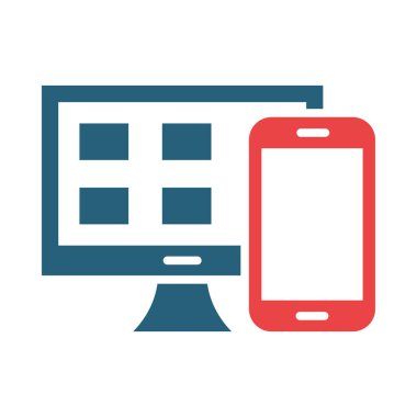 Kişisel ve ticari kullanım için Yanıt Tasarım Vektörü Sembolü İki Renk Simgesi