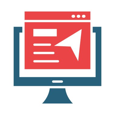 Kişisel ve ticari kullanım için İniş Sayfası Vektör Sembolü İki Renk Simgesi