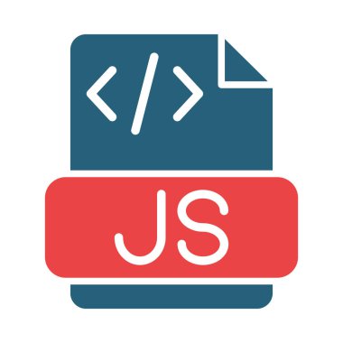 Kişisel ve Ticari Kullanım İçin Javascript Vektör Sembolü İki Renk Simgesi