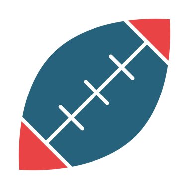 Kişisel ve ticari kullanım için Amerikan Futbolu Vektör Sembolü İki Renk Simgesi