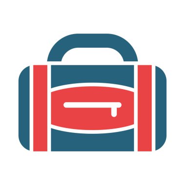 Kişisel ve Ticari Kullanım İçin Spor Çantası Vektör Kabartması İki Renk Simgesi