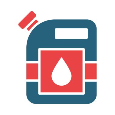 Kişisel ve Ticari Kullanım İçin Gazyağı Vektör Sembolü İki Renk Simgesi