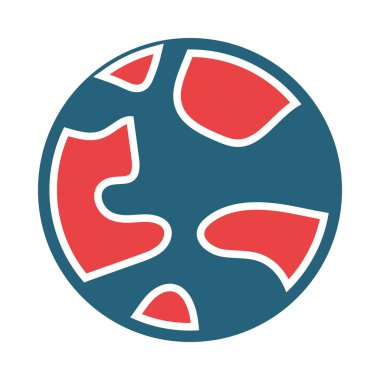 Kişisel ve ticari kullanım için Dünya Vektörü Sembolü İki Renk Simgesi