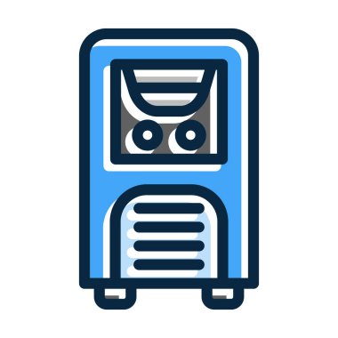 Kişisel ve Ticari Kullanım İçin Koyu Renk Simgelerini Doldurulmuş Mobil Klima Çizgisi