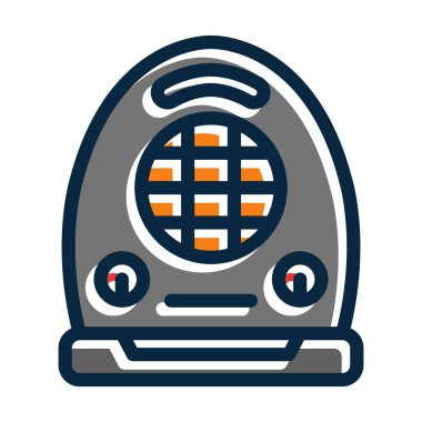 Kişisel ve Ticari Kullanım İçin Koyu Renk Simgelerini Doldurulmuş Elektrik Isıtıcı Kalın Çizgisi