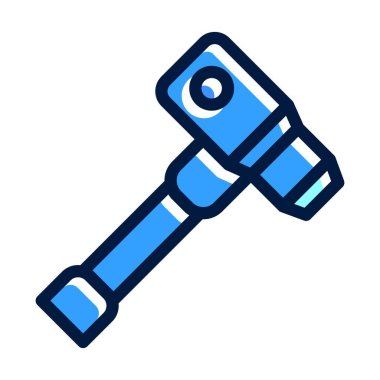 Kapsam Vektörü Kalın Çizgisi Kişisel ve Ticari Kullanım İçin Koyu Renk Simgeleri Dolduruldu