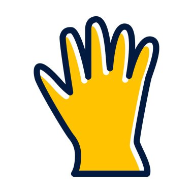 Kişisel ve Ticari Kullanım İçin Koyu Renk Simgeleri Doldurulmuş Güvenlik Eldivenleri Kalın Çizgisi