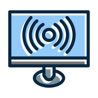 Çevrimiçi Vektör Kalın Çizgisi Kişisel ve Ticari Kullanım İçin Koyu Renk Simgeleri Dolduruldu