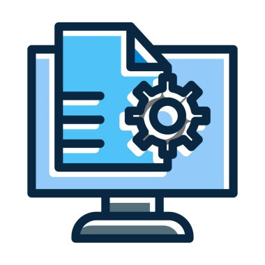 Kişisel ve Ticari Kullanım İçin Koyu Renk Simgelerini Doldurulmuş Web İyimserleştirme Vektörü Kalın Çizgisi