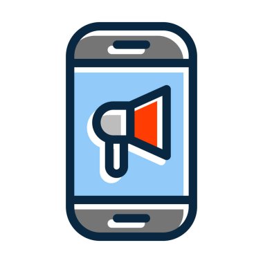 Kişisel ve Ticari Kullanım İçin Koyu Renk Simgelerini Doldurulmuş Web Sitesi Tanıtım Vektörü Kalın Çizgisi