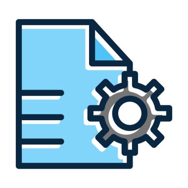 İçerik Yönetimi Kalın Çizgi Koyu Renk Simgeleri Kişisel ve Ticari Kullanım İçin Dolduruldu