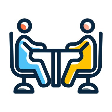 Danışmanlık Hizmetleri Kalın Çizgi Koyu Renk Simgeleri Kişisel ve Ticari Kullanım İçin Dolduruldu