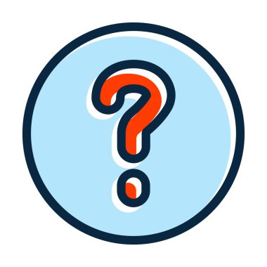 Kişisel ve Ticari Kullanım İçin Koyu Renk Simgelerini Doldurulmuş Vektör Kalın Çizgisine Yardım