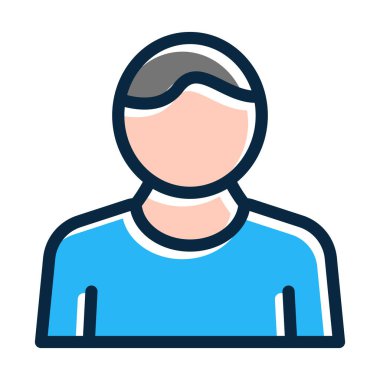 Kişisel ve ticari kullanım için Koyu Renk Simgeleri Doldurulmuş Kullanıcı Vektörü Kalın Çizgisi