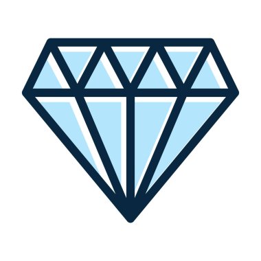 Kişisel ve ticari kullanım için Koyu Renk Simgeleri Doldurulmuş Elmas Vektör Kalın Çizgisi