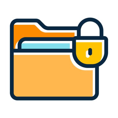 Kişisel ve Ticari Kullanım İçin Koyu Renk Simgeleri Doldurulmuş Arşiv Vektörü Kalın Çizgisi